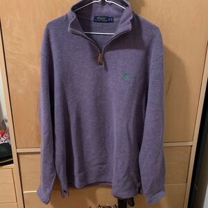 Polo Ralph Lauren Men's Lavender Zip-Up Sweater